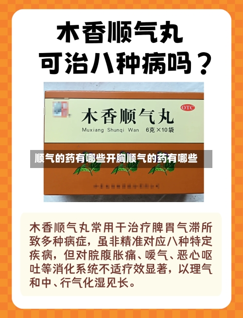 顺气的药有哪些开胸顺气的药有哪些