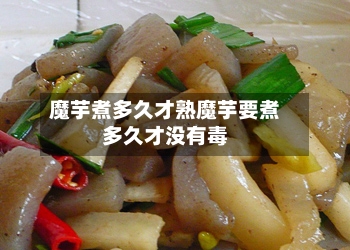 魔芋煮多久才熟魔芋要煮多久才没有毒