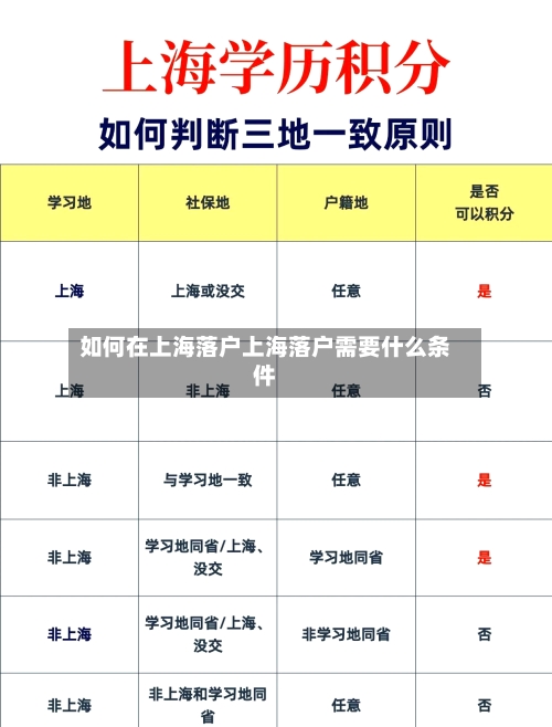 如何在上海落户上海落户需要什么条件