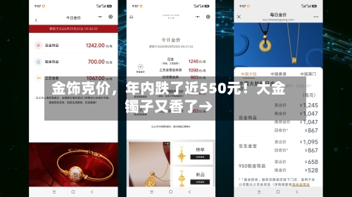 金饰克价,年内跌了近550元!大金镯子又香了→
