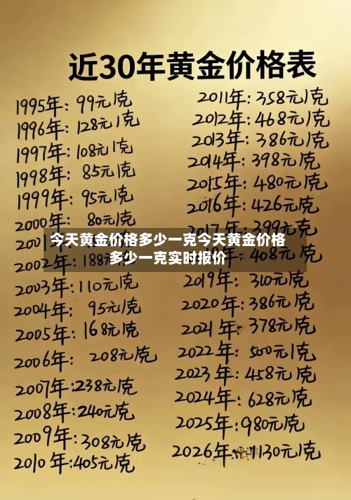 今天黄金价格多少一克今天黄金价格多少一克实时报价